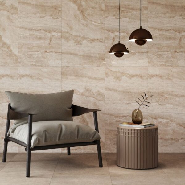 Kalahari Light Brown Polished 24" x 48" Porcelain Tile - Image 2