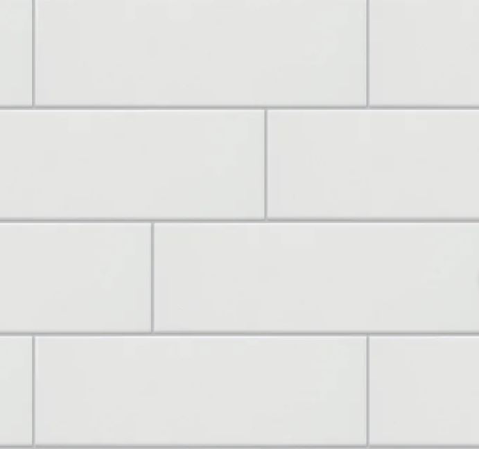 Subway Wall Tile Arctic White 4"x12" Matte