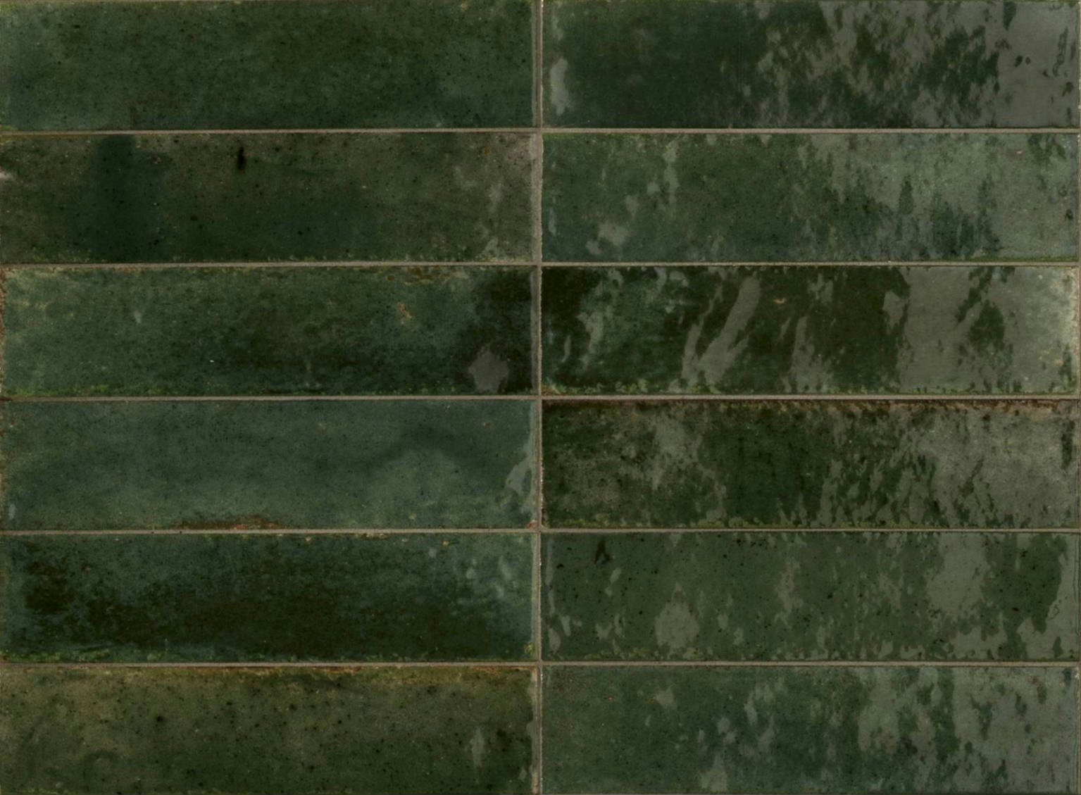 Porcelain Wall Tile Look Olive 2"x10" Glossy