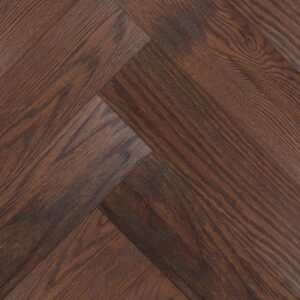 White Oak Buckingham Sculpted Herringbone Hardwood
